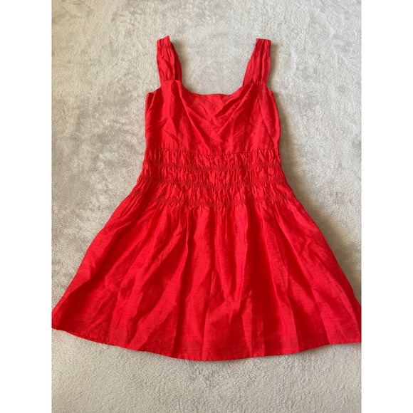 Lost + Wander Dresses & Skirts - LOST + WANDER Size XS Hidden Oasis Hammered Satin Minidress In Red Sleeveless